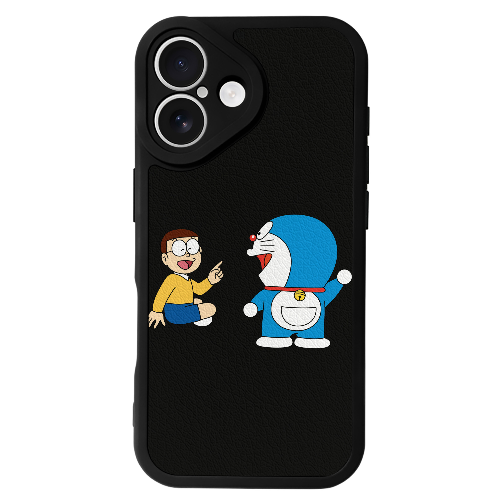 （画像用） ドラえもん Doraemon 【iPhone 16シリーズ対応】シリコンスマホケース（レザー調） 材質：シリコン